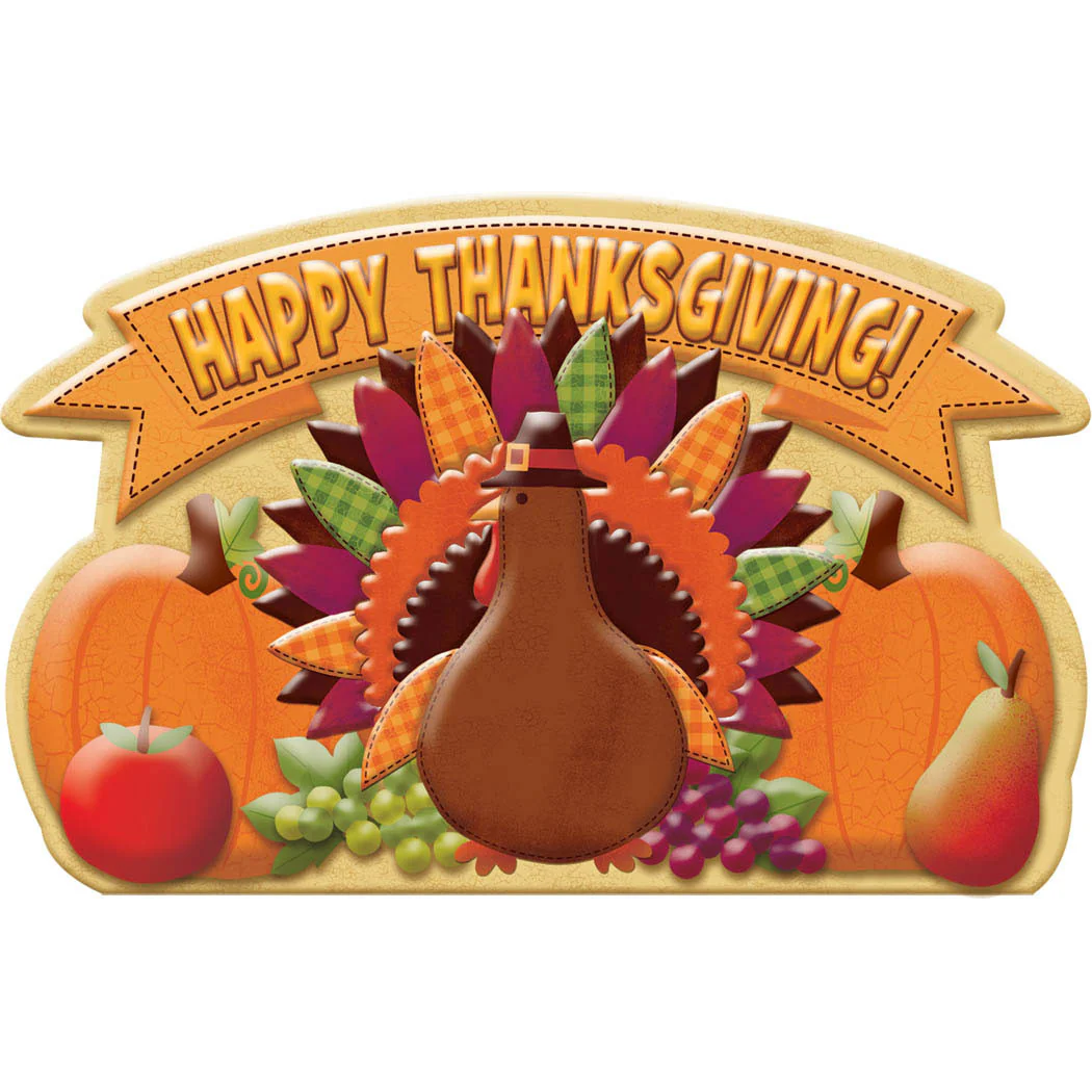 3D Happy Thanksgiving Turkey Decoration