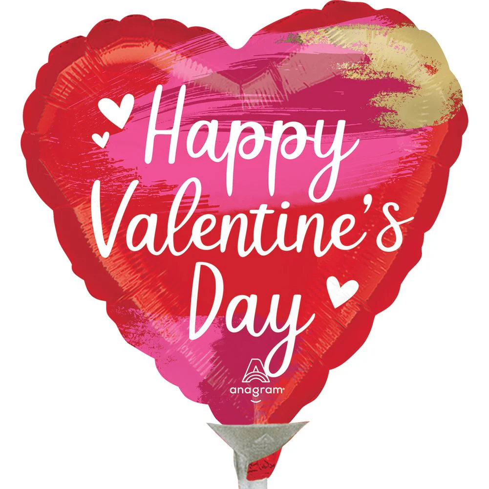 4" Happy Valentine's Day Artistic Touch Micro Foil Balloon (1ct)