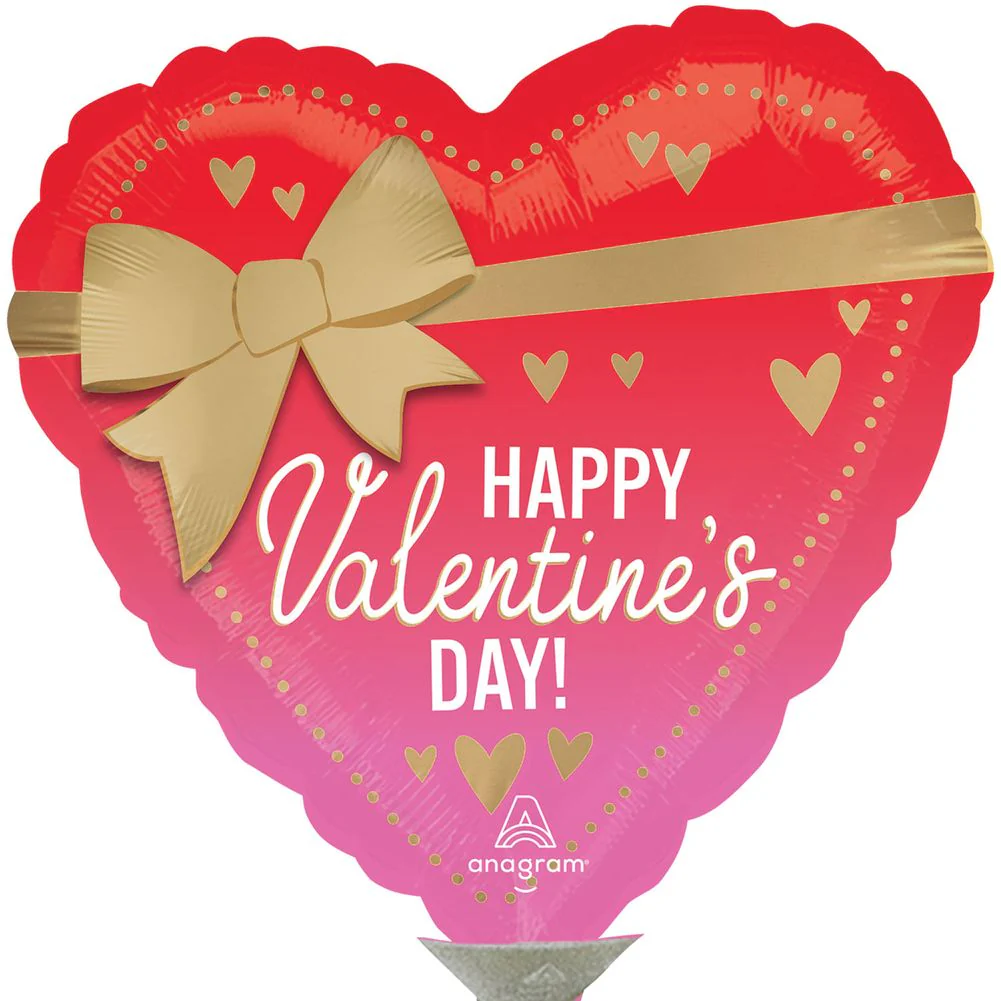 4" Satin Better With Bows Valentine Micro Foil Balloon (1ct)