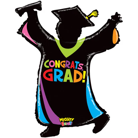 46" MIGHTY GRAD SILHOUETTE HELIUM SHAPE