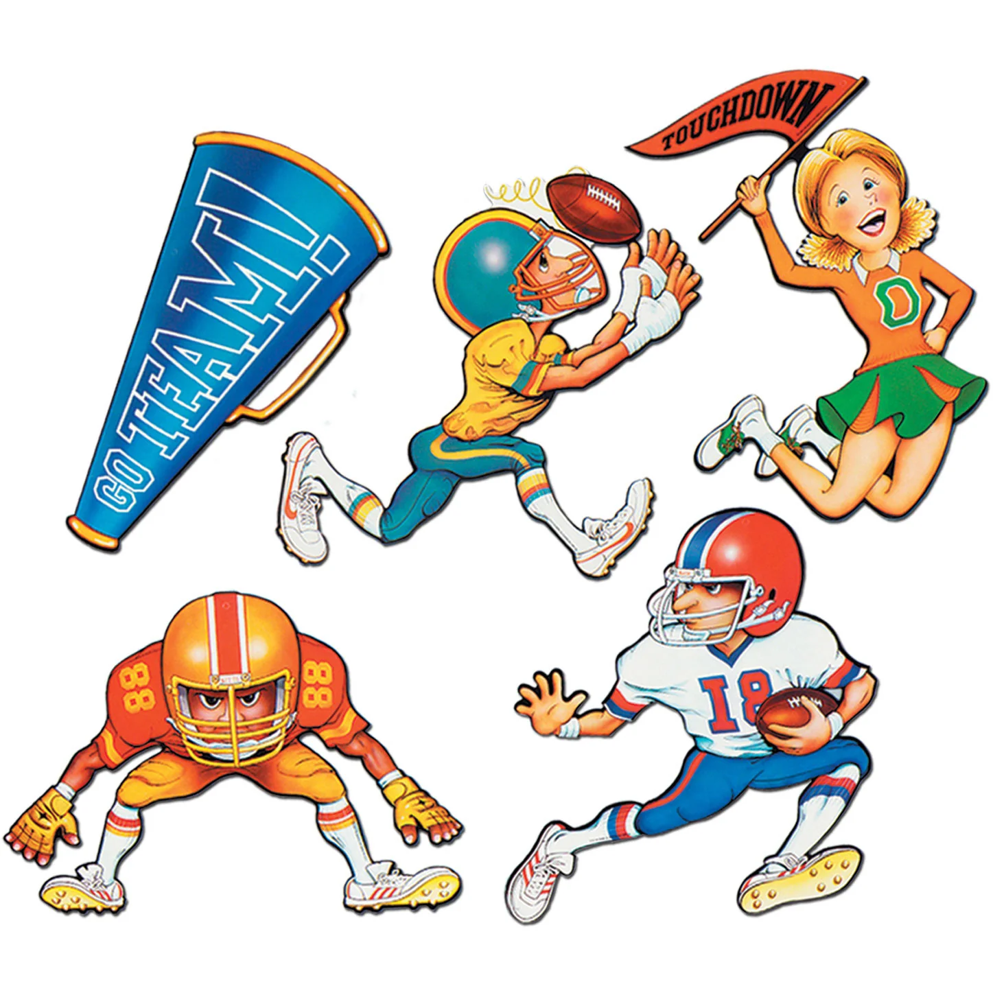 5-18" Football Cutouts