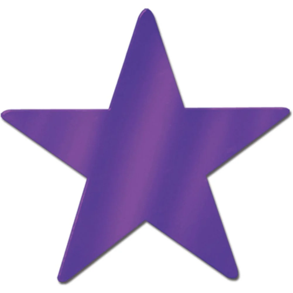 5" Purple Foil Star Cutout