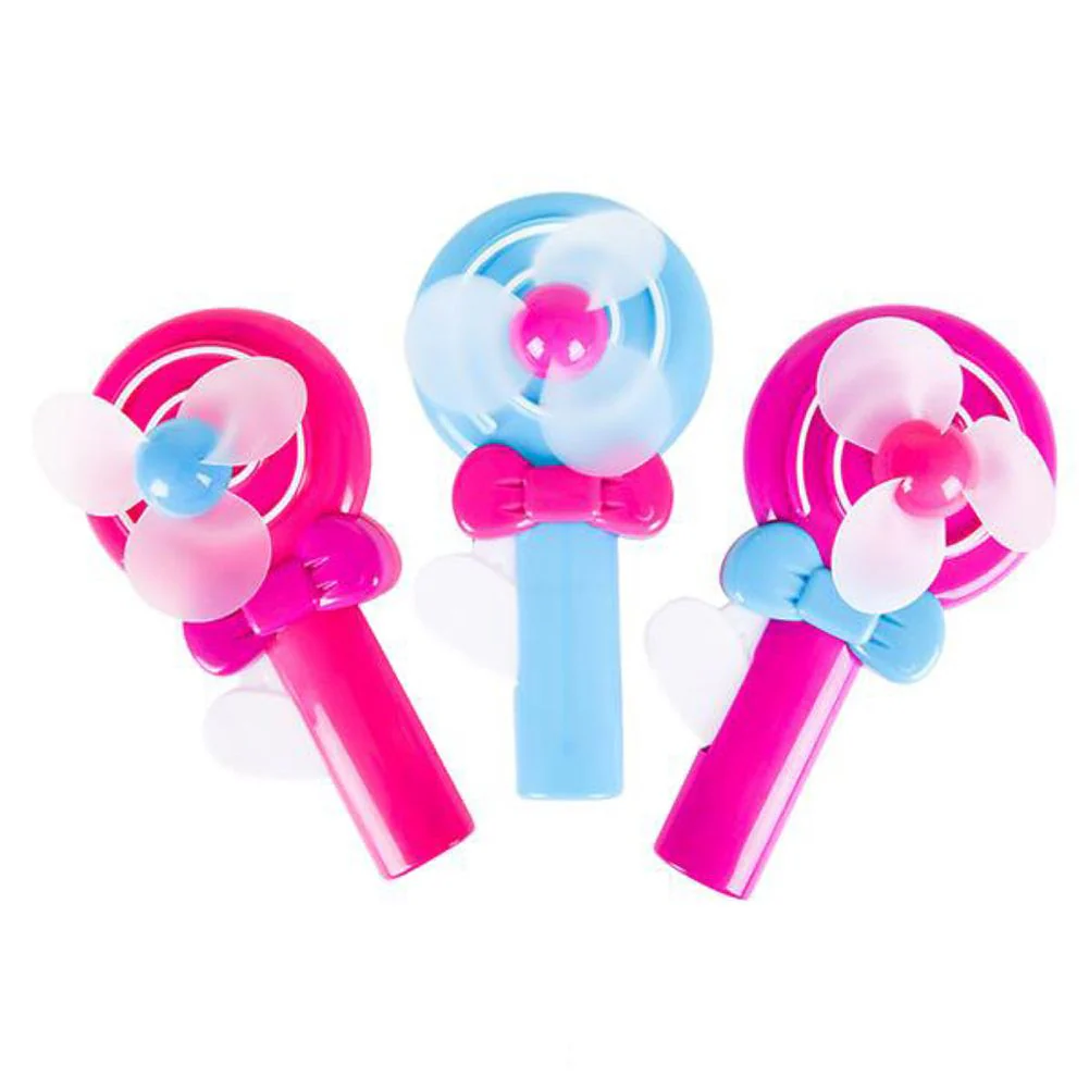 6.5" Lollipop Hand Crank Fan (12ct)