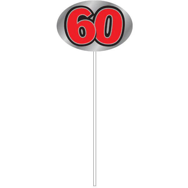 60th Birthday Foil Picks (6ct)