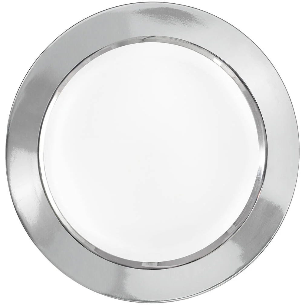 7.5" Plates w/Silver Border