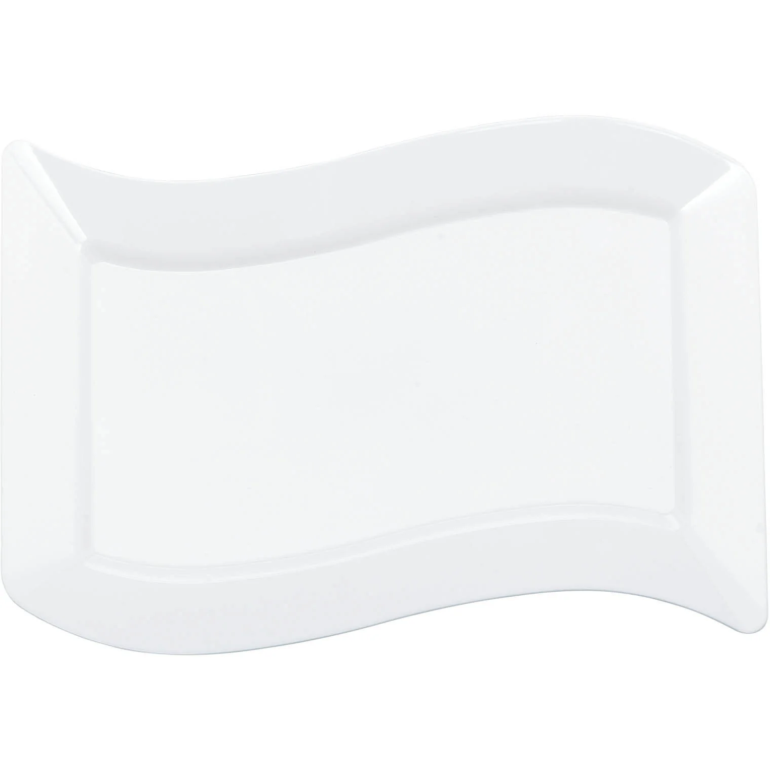 7.5" x 12" White Wavy Plate