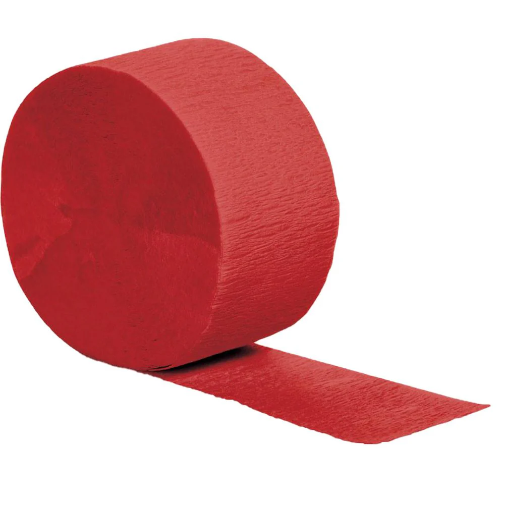 81' Apple Red Crepe Streamer
