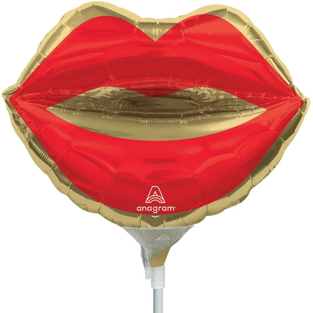 9" Kiss Lips Mini Shape Foil Balloon (1ct)