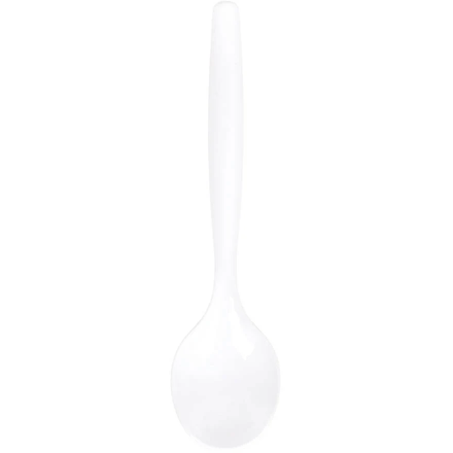 White Plastic Serving Spoon