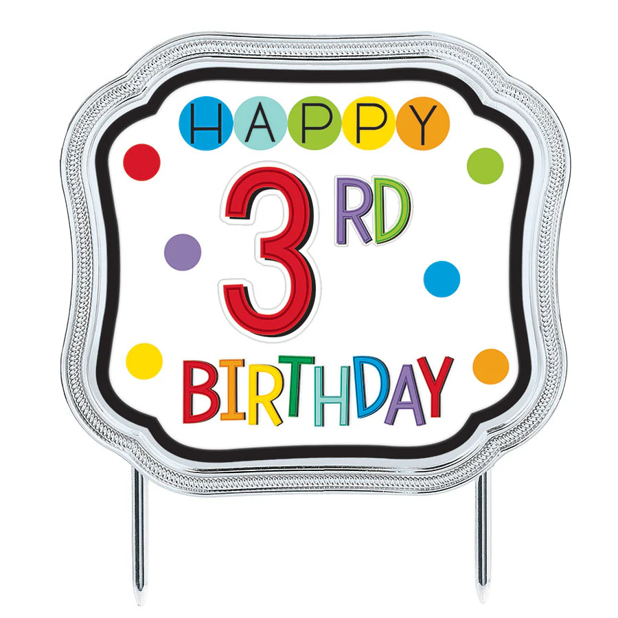 Add Any Age Rainbow Cake Topper