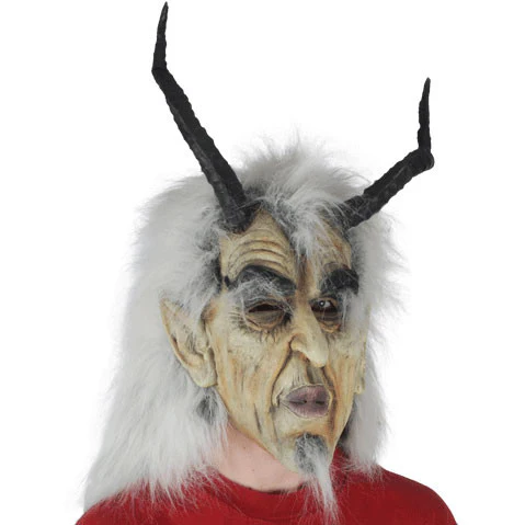 Aged Devil With Horns Mask