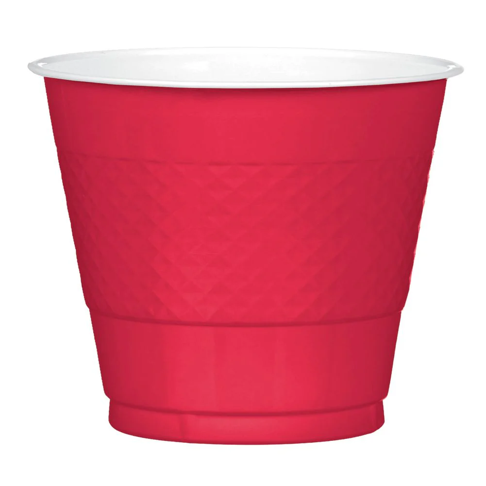 Apple Red 9oz Plastic Cups (20ct)