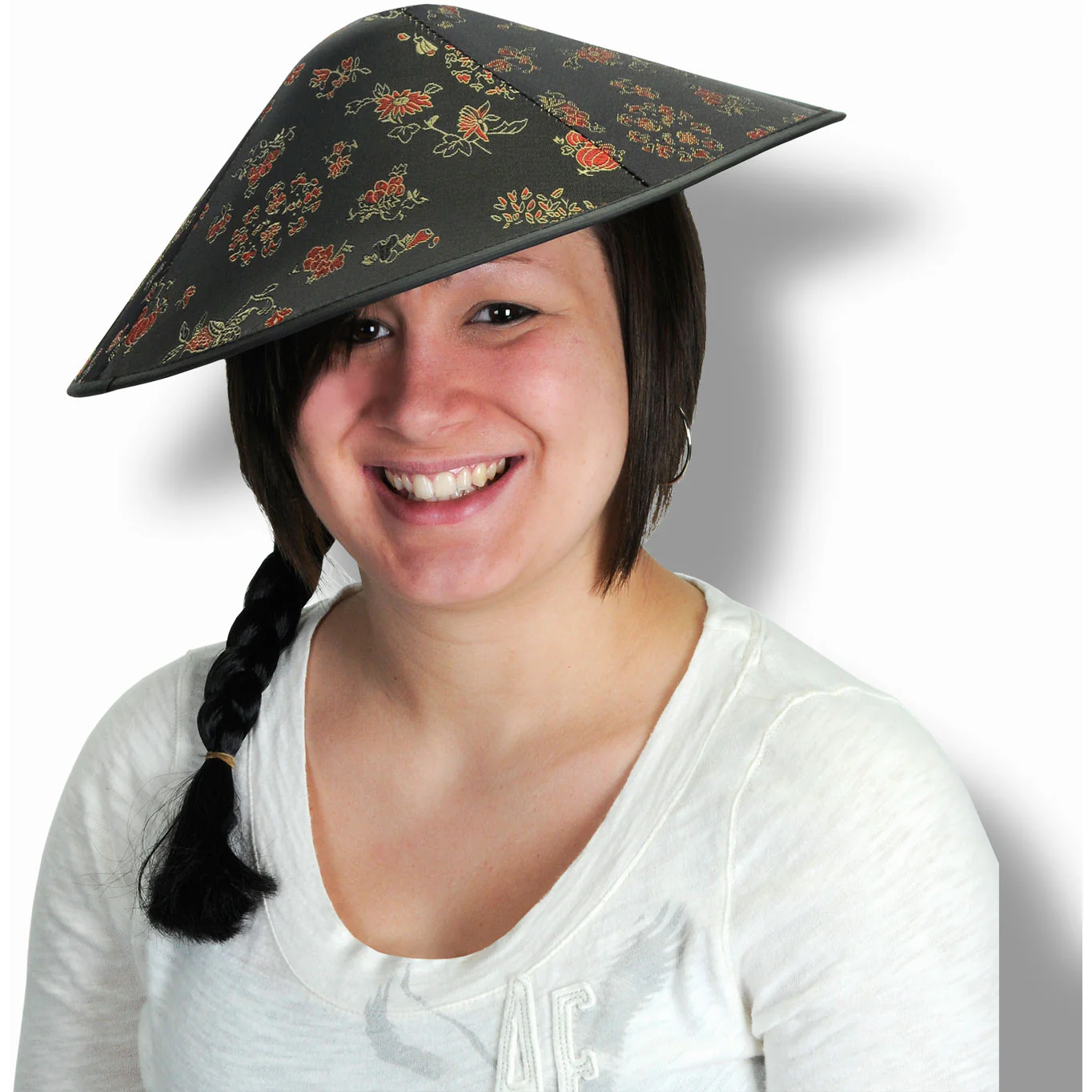 Asian Sun Hat w/Braid