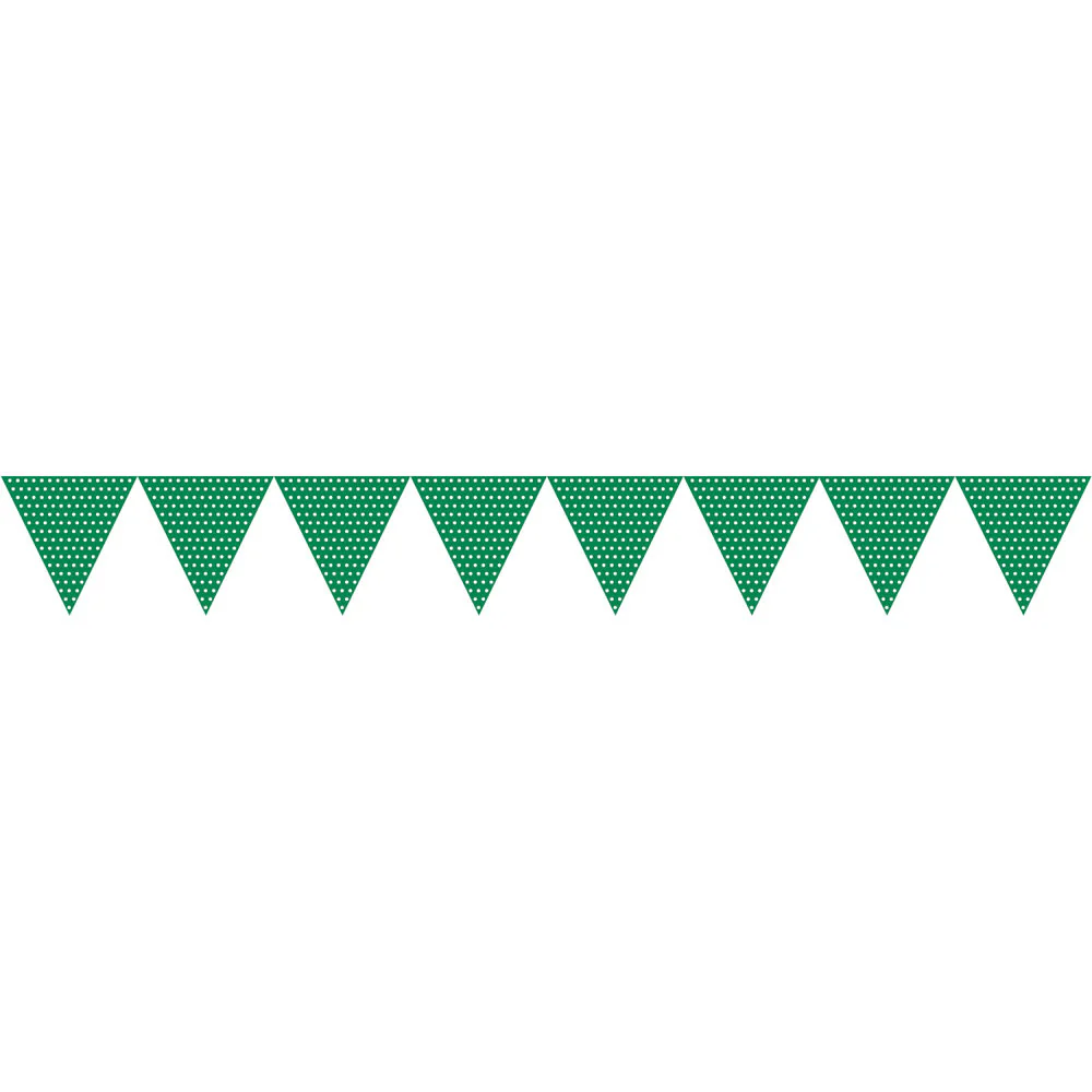Green Polka Dot 9' Pennant Banner