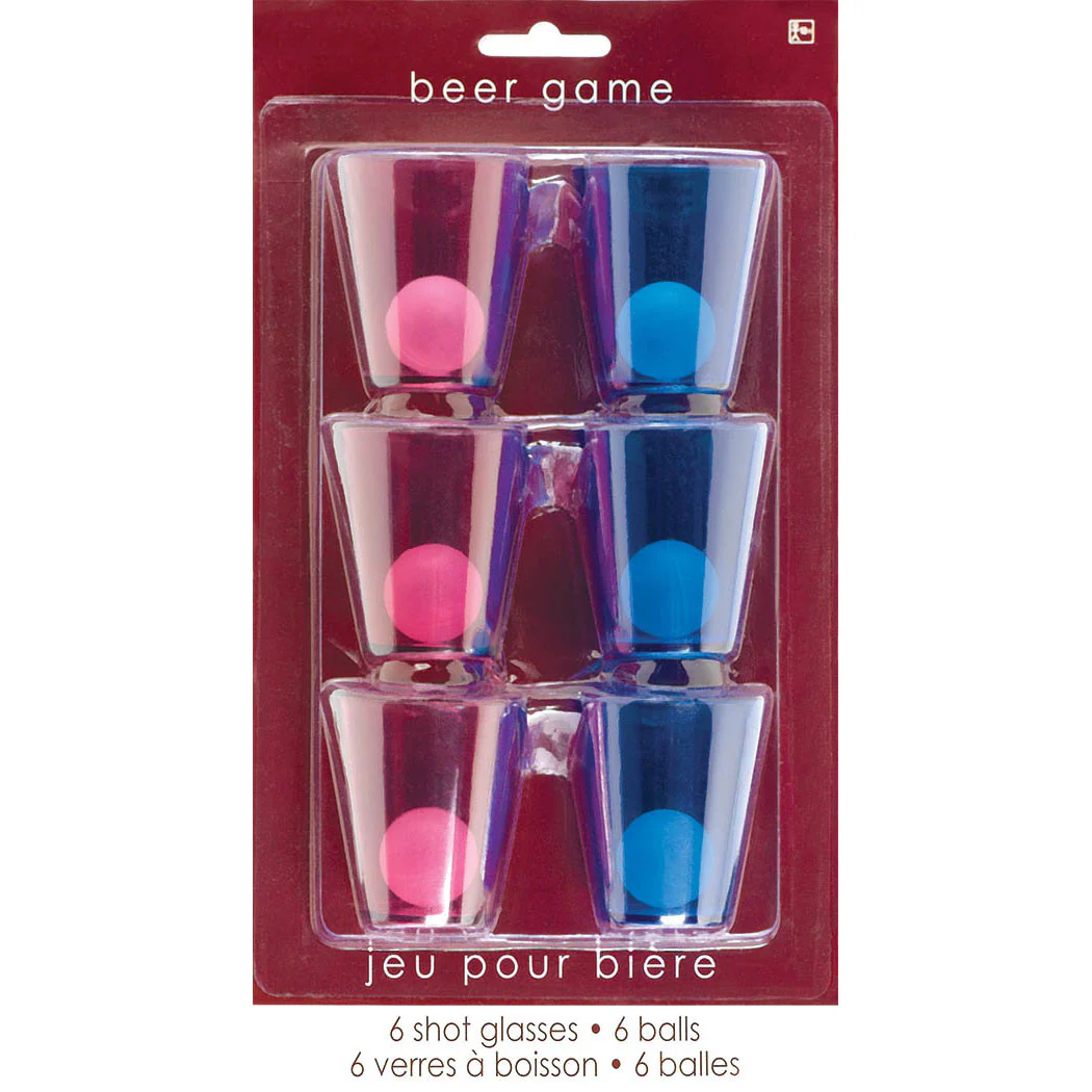Beer Pong Shot Glass Game for 6