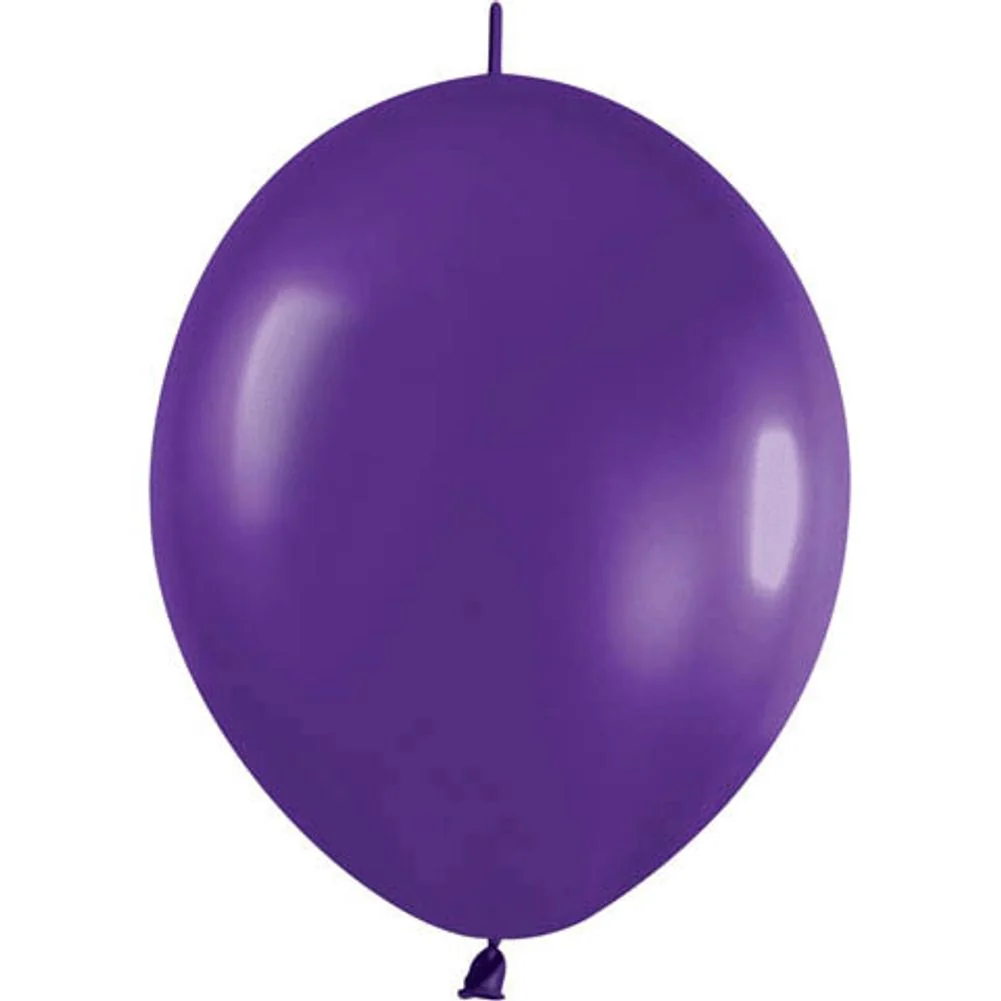 Sempertex 12" Metallic Violet Link-O-Loon Latex Balloons (50ct)