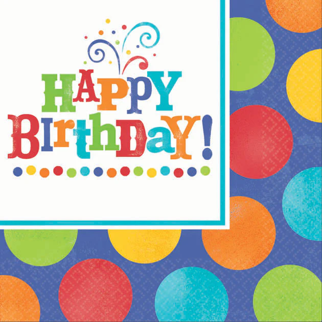 Birthday Fever Fun Beverage Napkins (16ct)