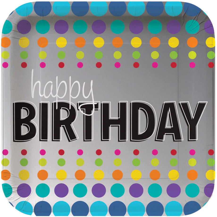 Birthday Pop Dessert Plates (8ct)
