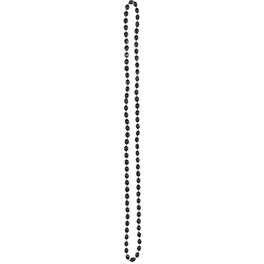 Black 30" Metallic Beads