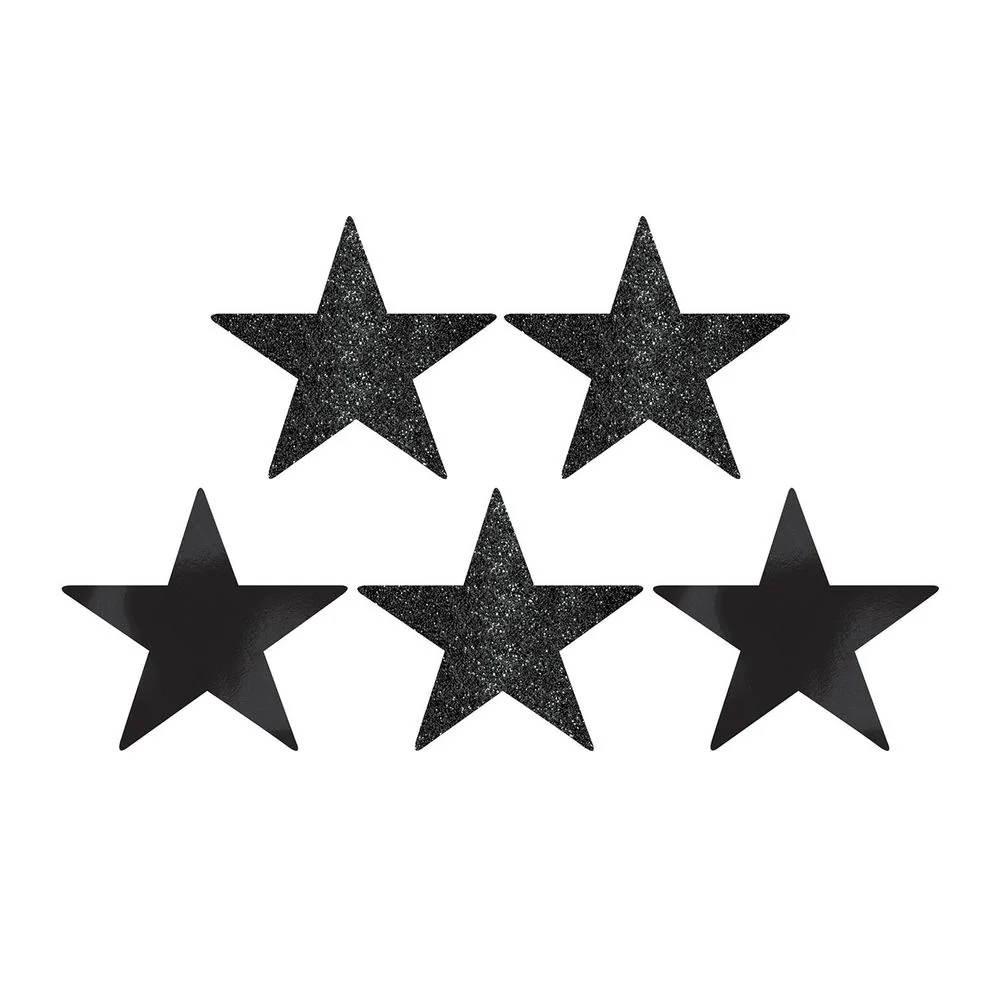 Black 5" Star Cutouts (5 ct)