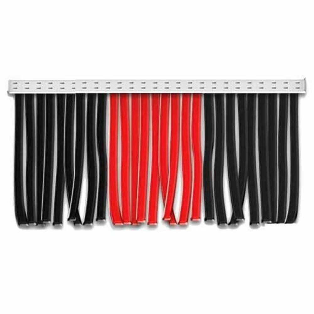 Black and Red Poly Fringe Banner 60 Ft.
