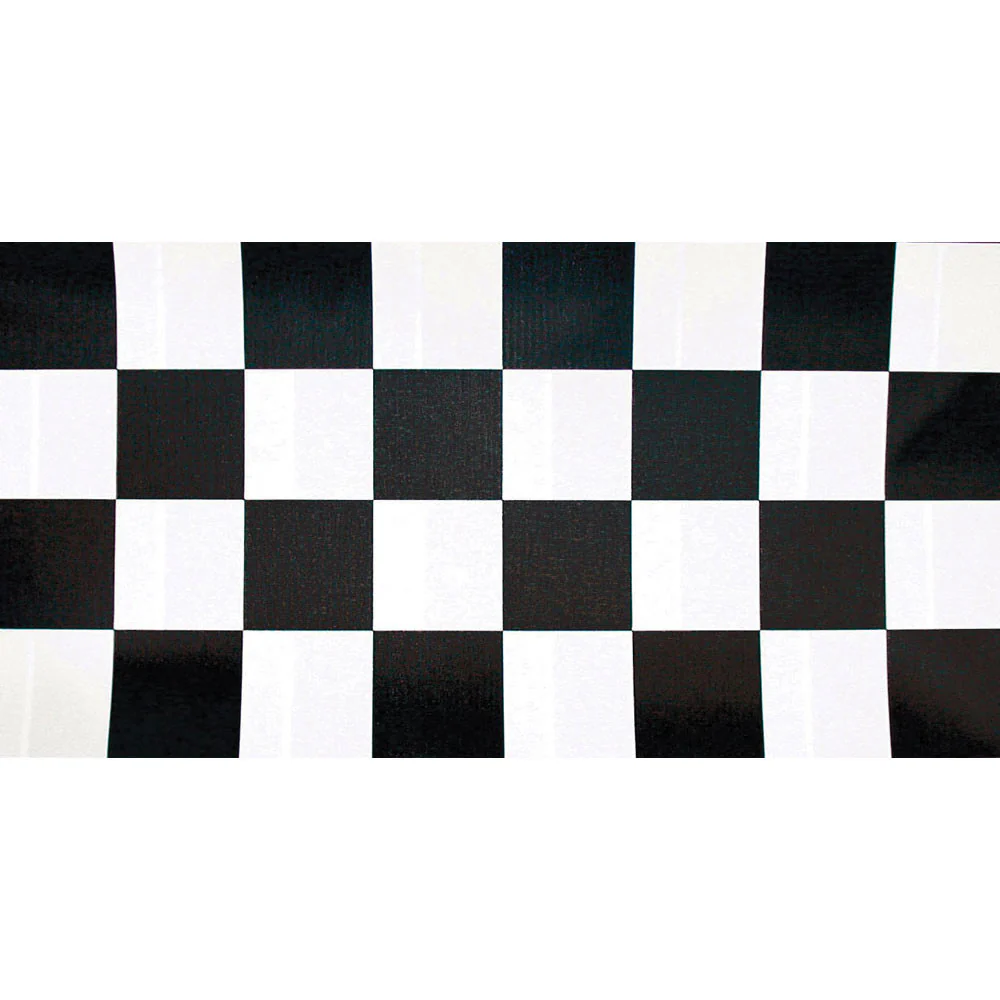 Black Check 100' Plastic Tablecover Roll