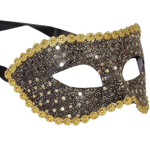 Black/Gold Half Mask - Image 2