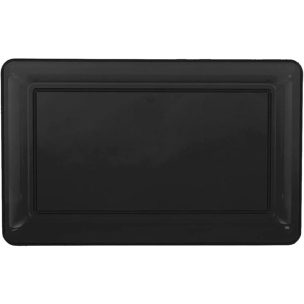 Black Plastic Rectangular Platter