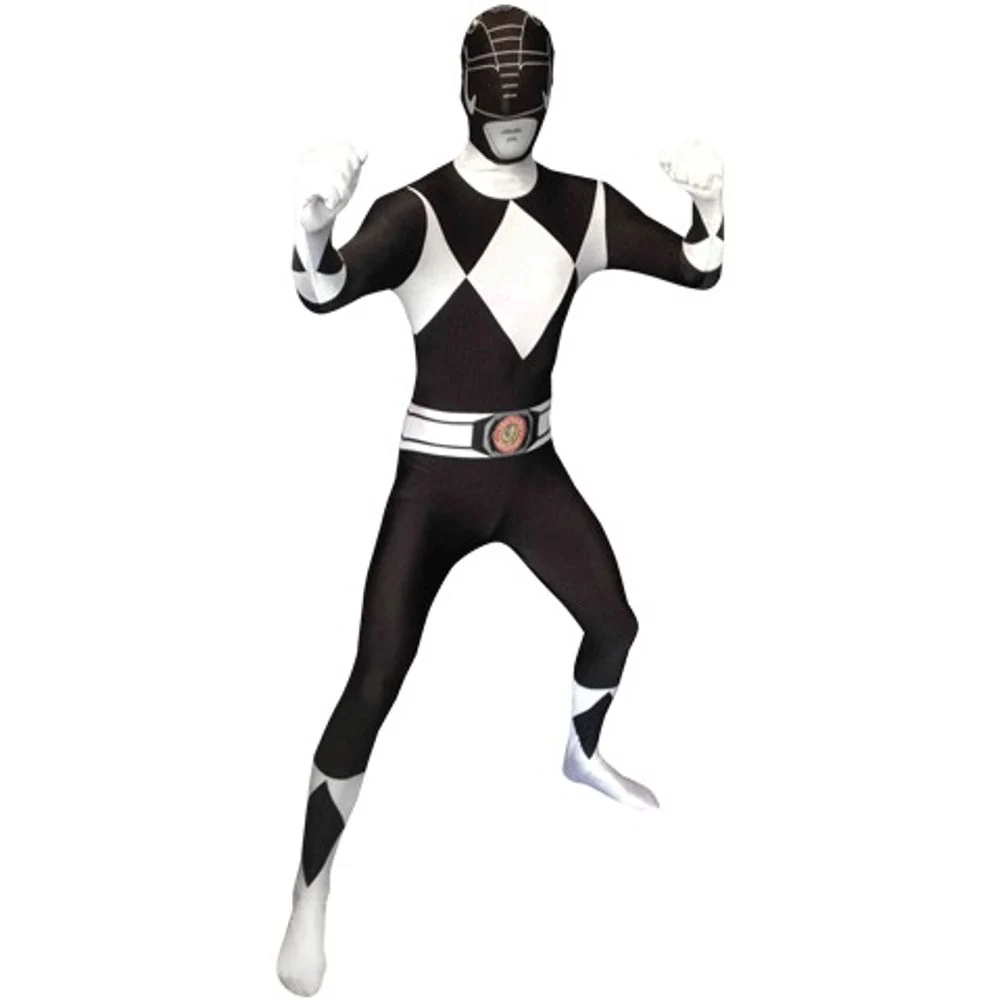BLACK POWER RANGERS ADULT MORPHSUIT MEDIUM
