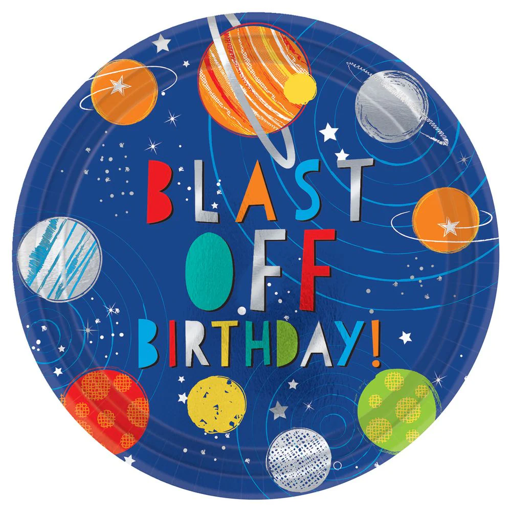 Blast Off Dinner Plates, 8ct