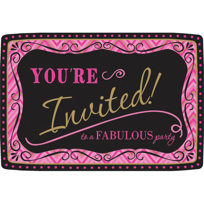 Born To Be Fabulous Postcard Invitations (20ct)