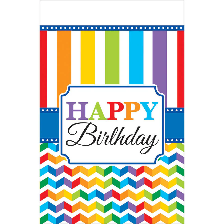 Bright Birthday Plastic Tablecover