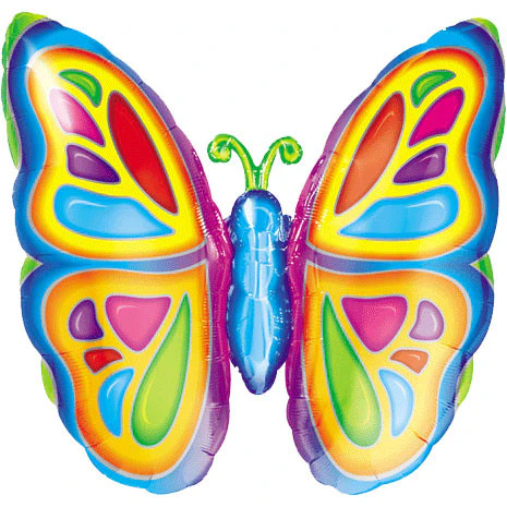 Bright Butterfly Super Shape Balloon (1 ct)