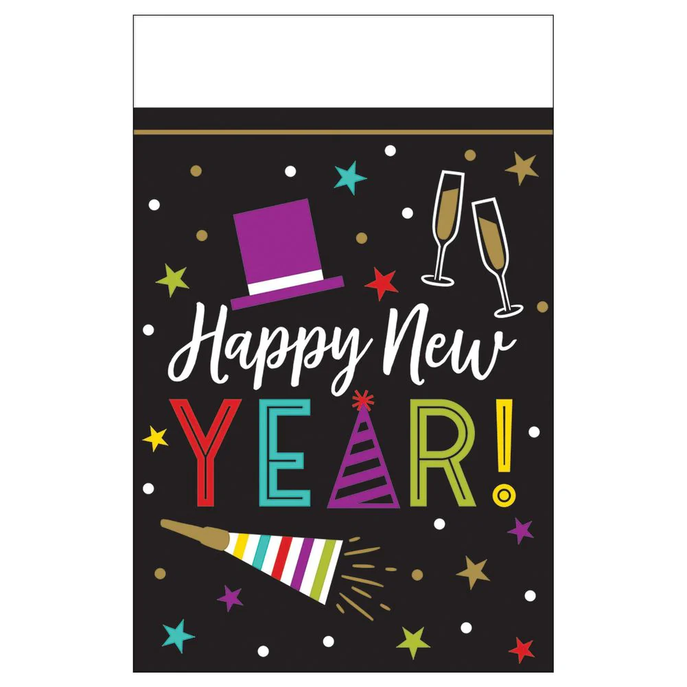 Bright New Year's Eve Plastic Tablecover