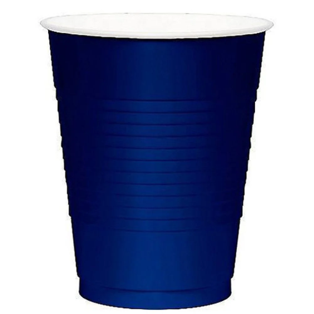 Bright Royal Blue 12 oz Plastic Cups (50ct) - Image 2