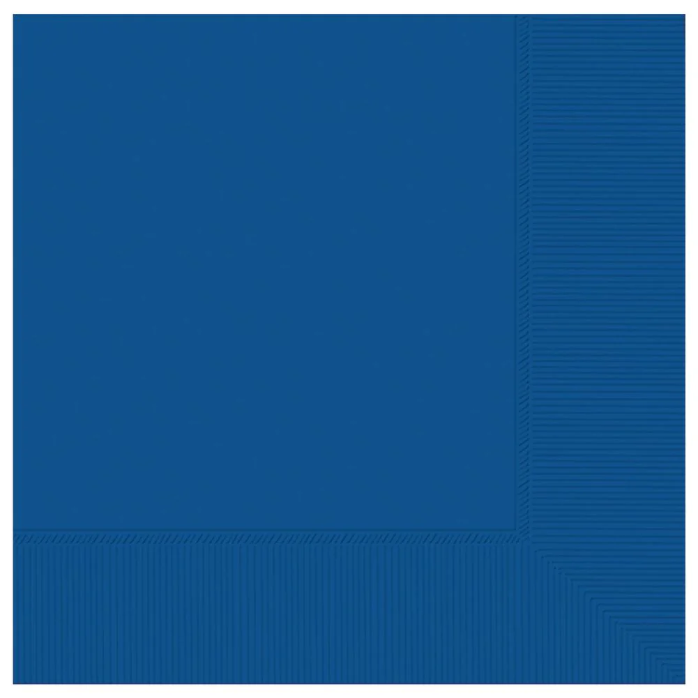 Bright Royal Blue 3 Ply Beverage Napkin 50 ct