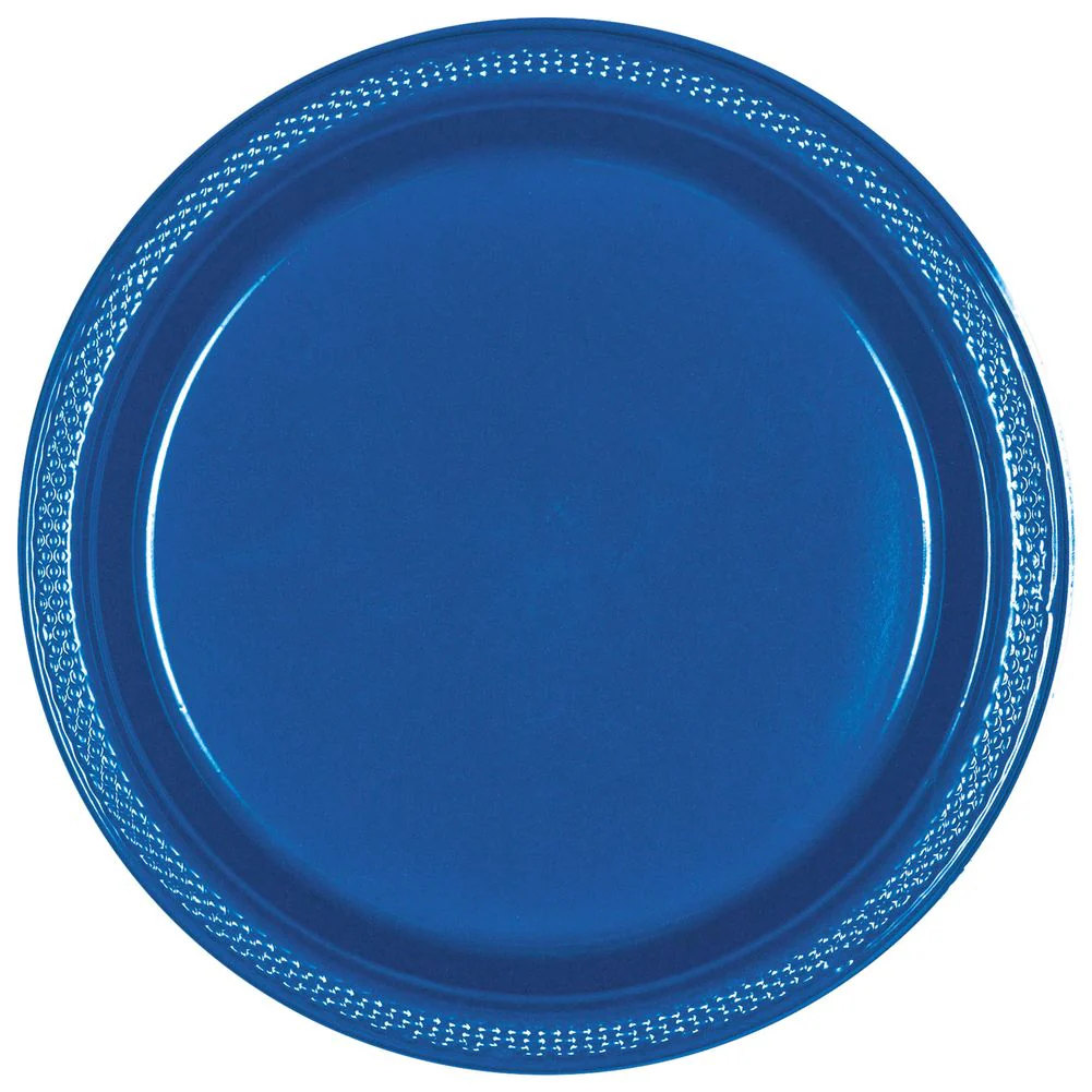 Bright Royal Blue Plastic Dessert Plates (20ct)
