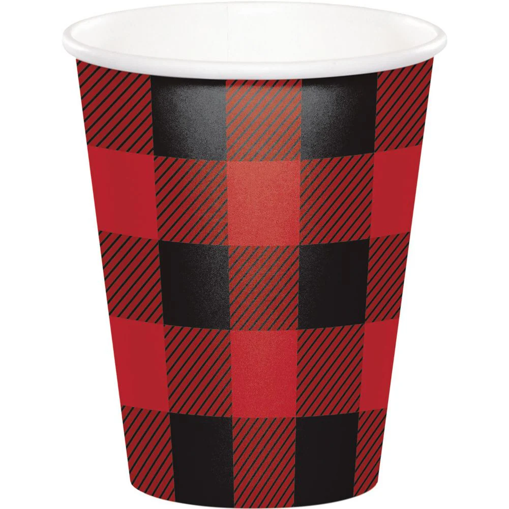 Buffalo Plaid 9oz Paper Cups (8ct)