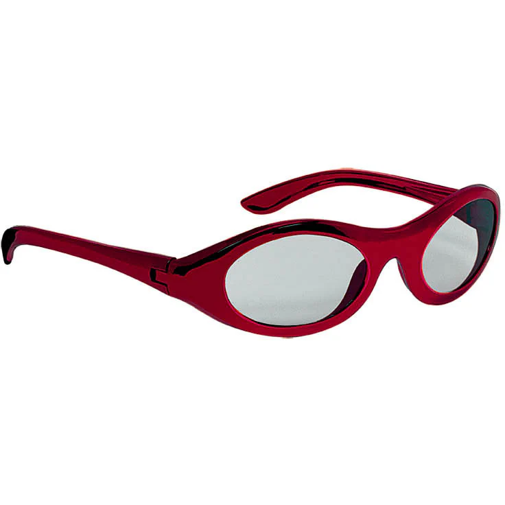 Burgundy Oval Metallic Sunglasses