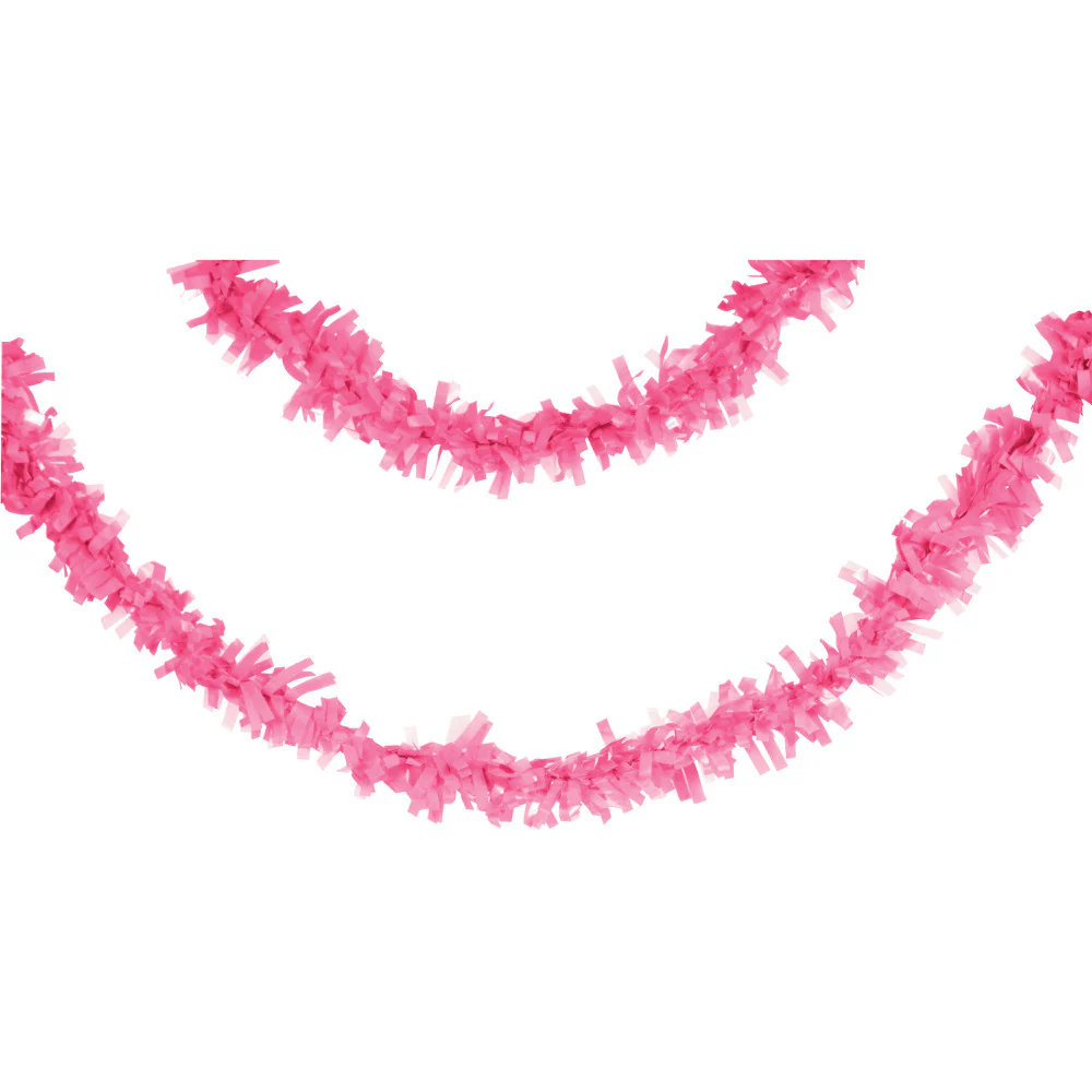 Candy Pink 25' Tissue Garland