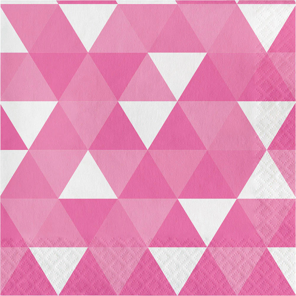 Candy Pink Fractal Luncheon Napkins (16ct)