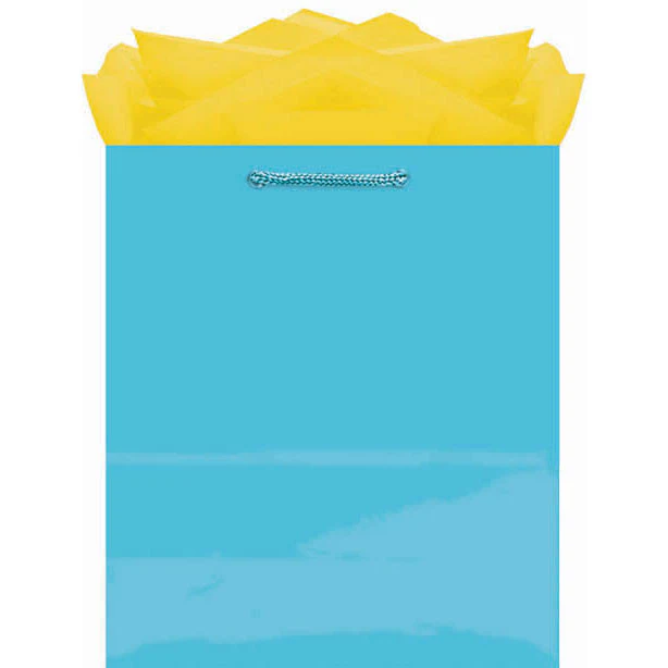 Caribbean Blue Glossy Medium Bag