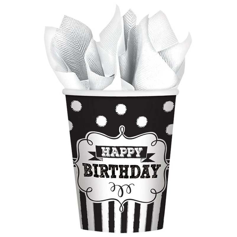 Chalkboard Birthday 9oz Paper Cups (8 ct)