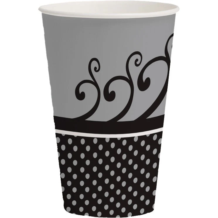 Chic Wedding Cake 12oz Cups (8ct)