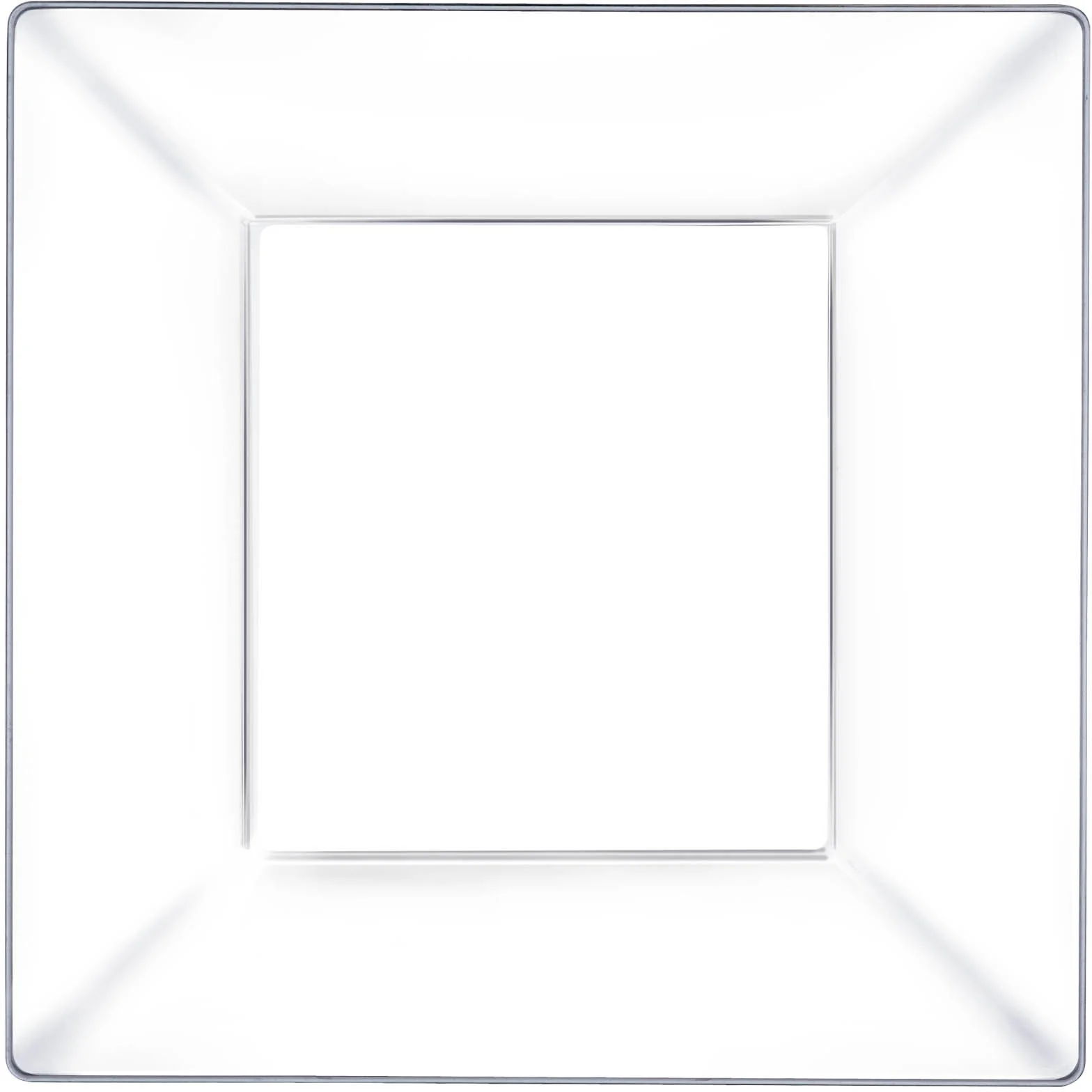 Clear Plastic Square Banquet Plates (10ct)