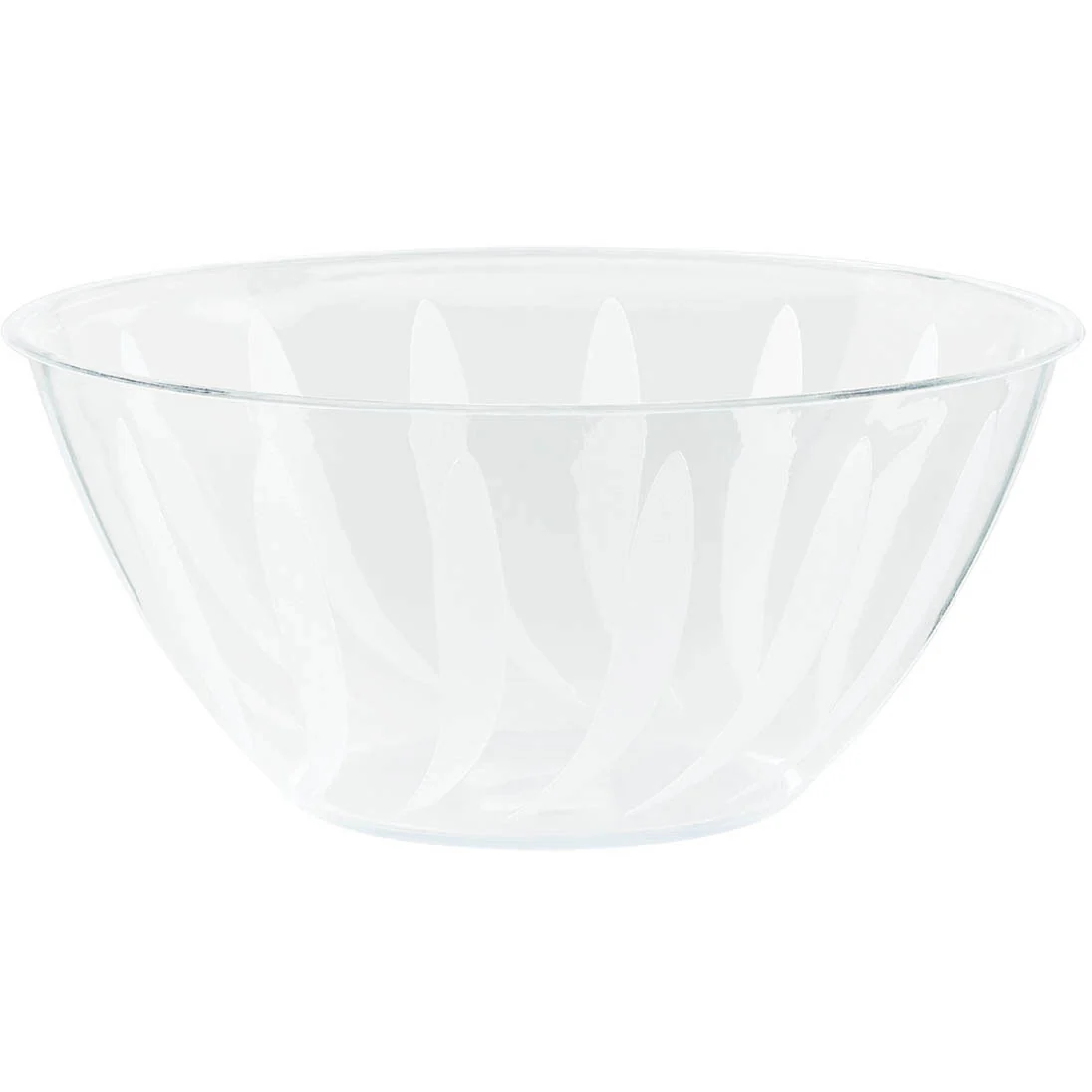 Clear Swirl 5qt Plastic Serving Bowl