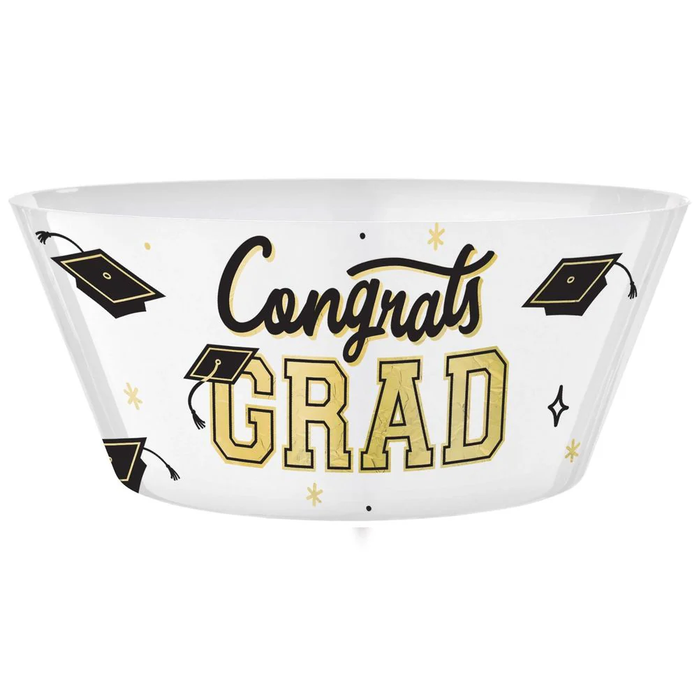 Congrats Grad Metallic Serving Bowl (1ct)