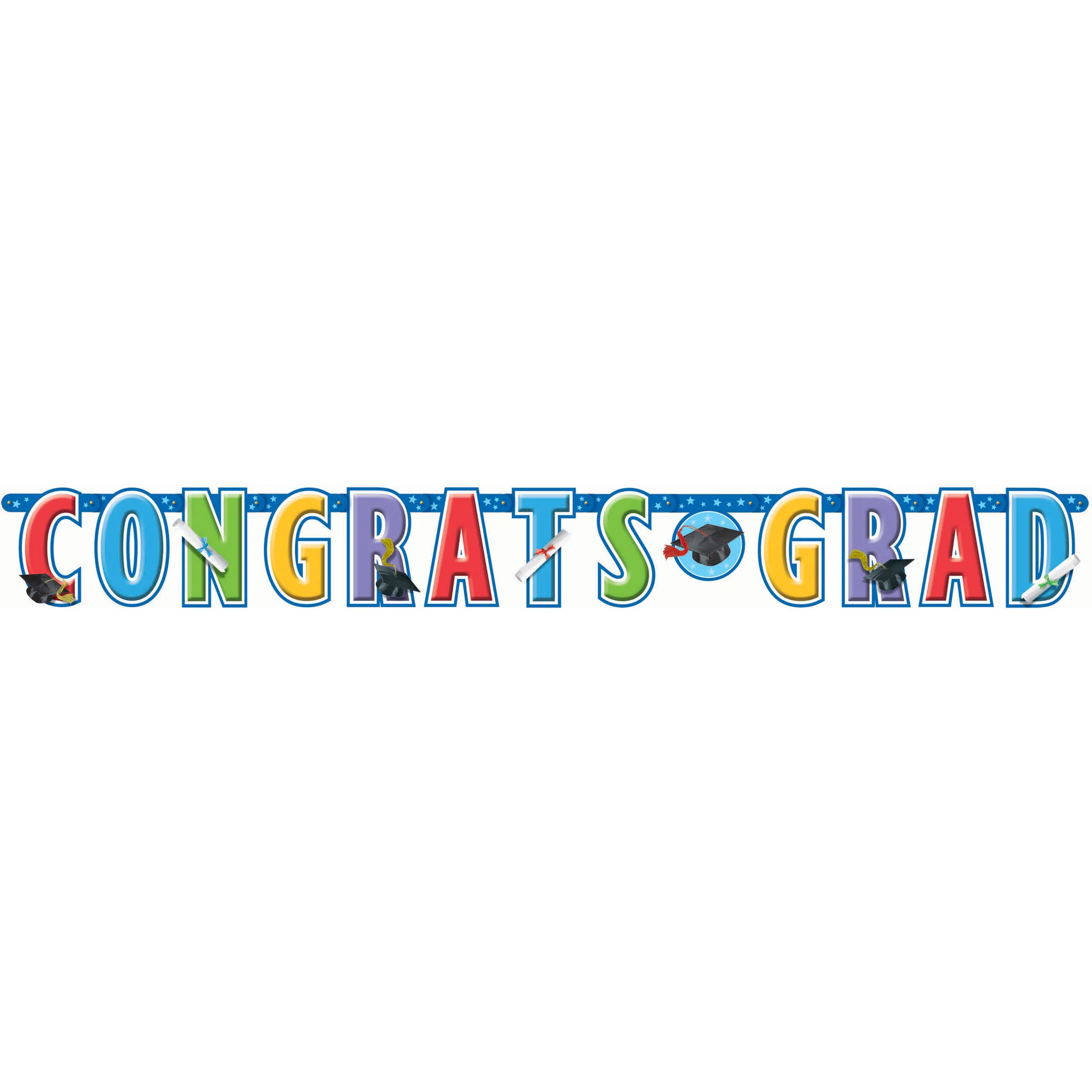 Congrats Grad Multi-Color Banner