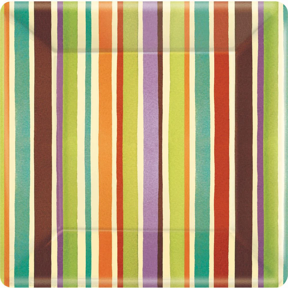 Crafty Stripe Banquet Plates (8ct)