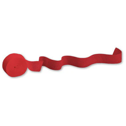 Crepe Streamer 81' Red
